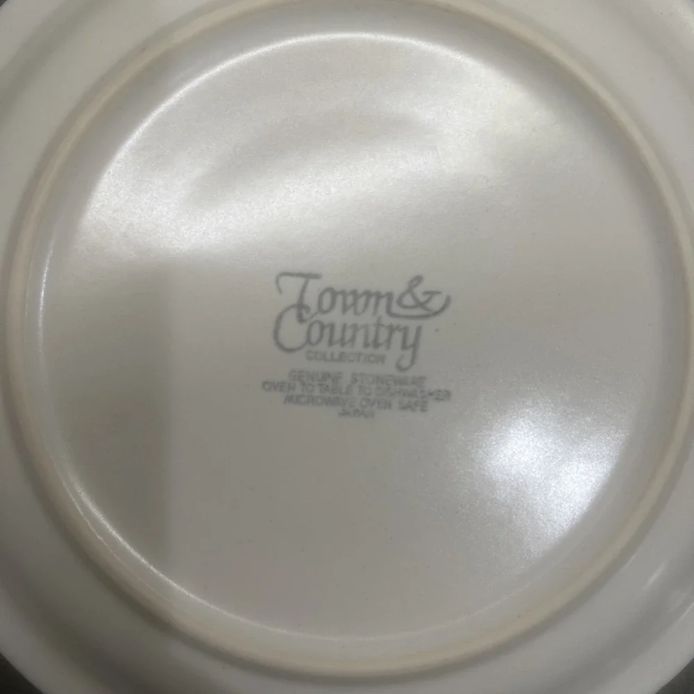4-Town & Country Saucers Collection Stoneware Blue Ridge